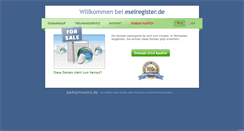 Desktop Screenshot of eselregister.de